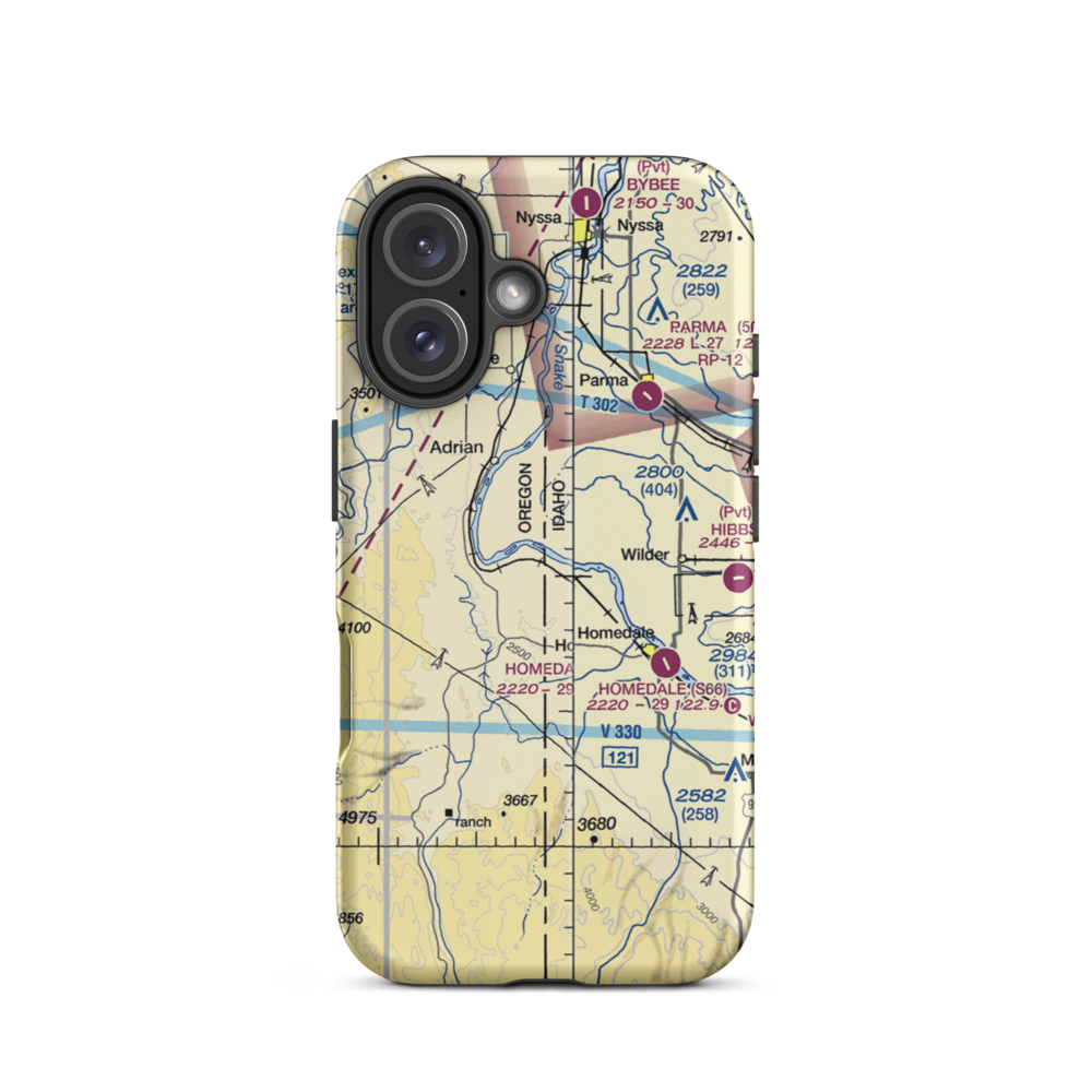 Richards Airport (ID63) VFR Sectional  Tough iPhone Case iPhone 16 model shown