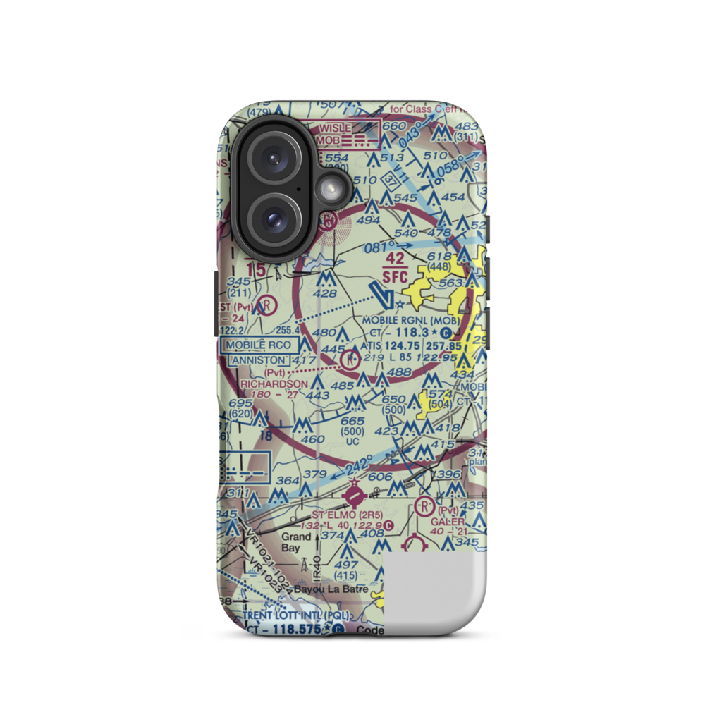 Richardson Field (26AL) VFR Sectional  Tough iPhone Case iPhone 16 model shown