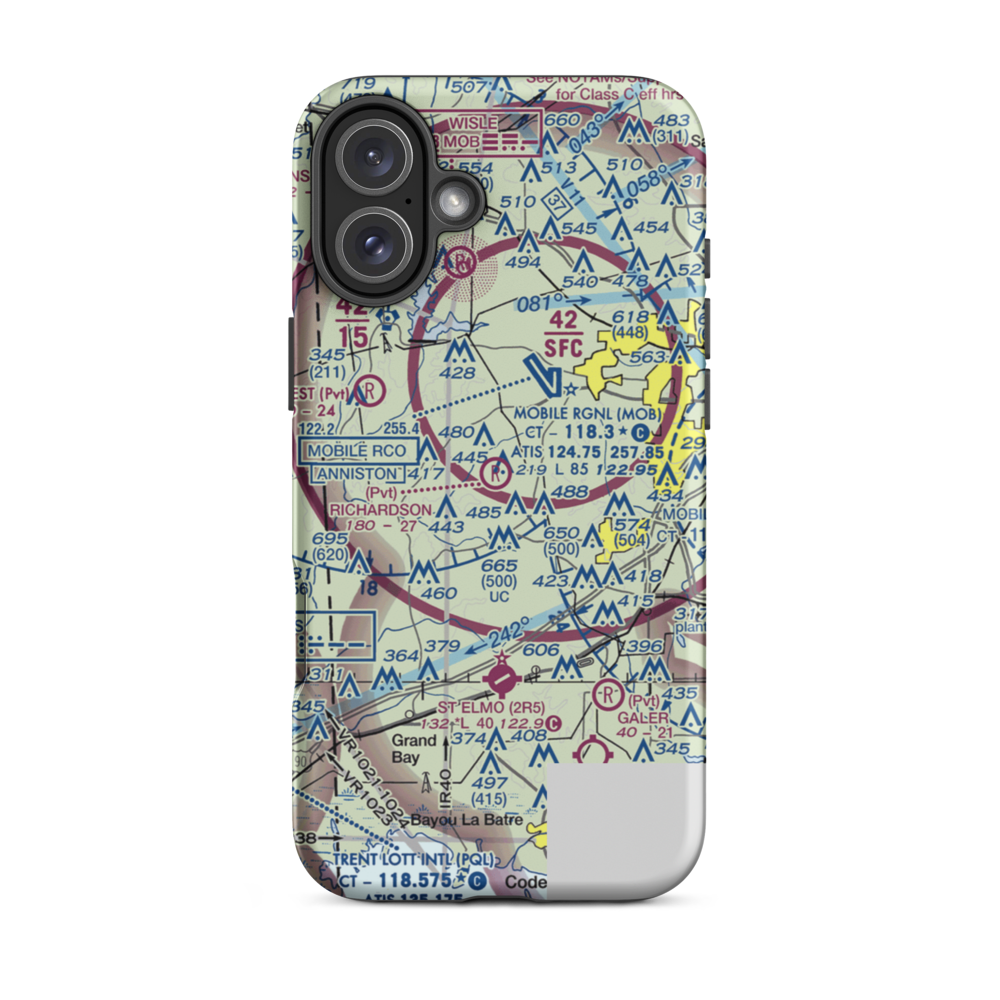 Richardson Field (26AL) VFR Sectional  Tough iPhone Case iPhone 16 Plus model shown