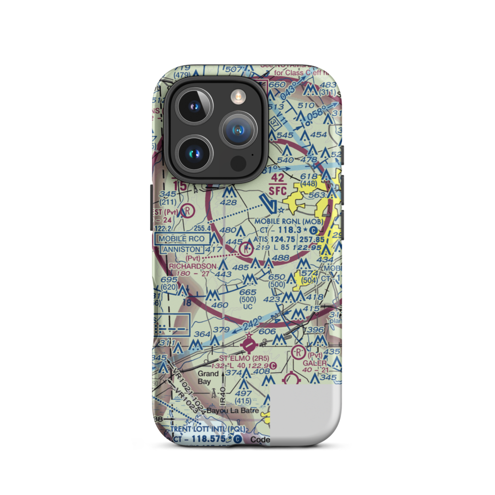 Richardson Field (26AL) VFR Sectional  Tough iPhone Case iPhone 16 Pro model shown