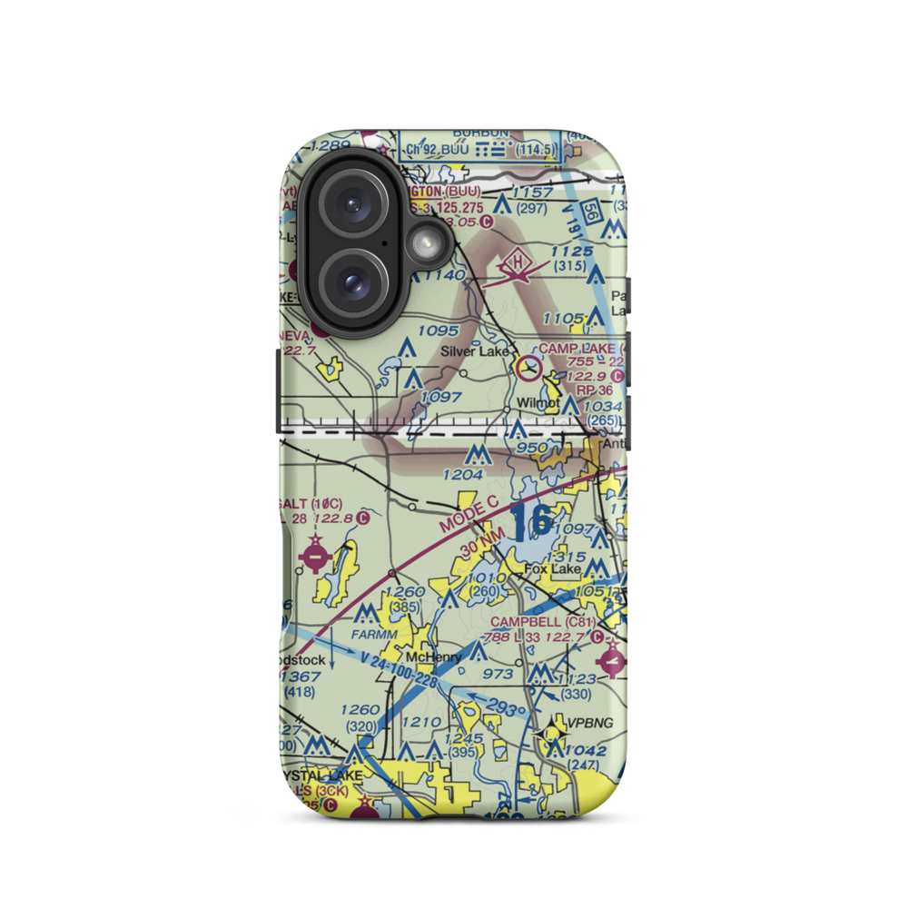 Richardson Field (3LL5) VFR Sectional  Tough iPhone Case iPhone 16 model shown