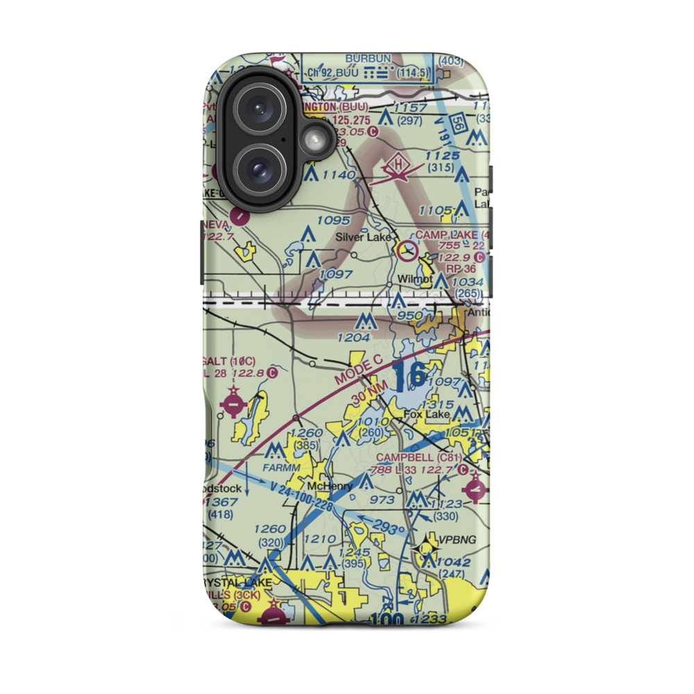 Richardson Field (3LL5) VFR Sectional  Tough iPhone Case iPhone 16 Plus model shown
