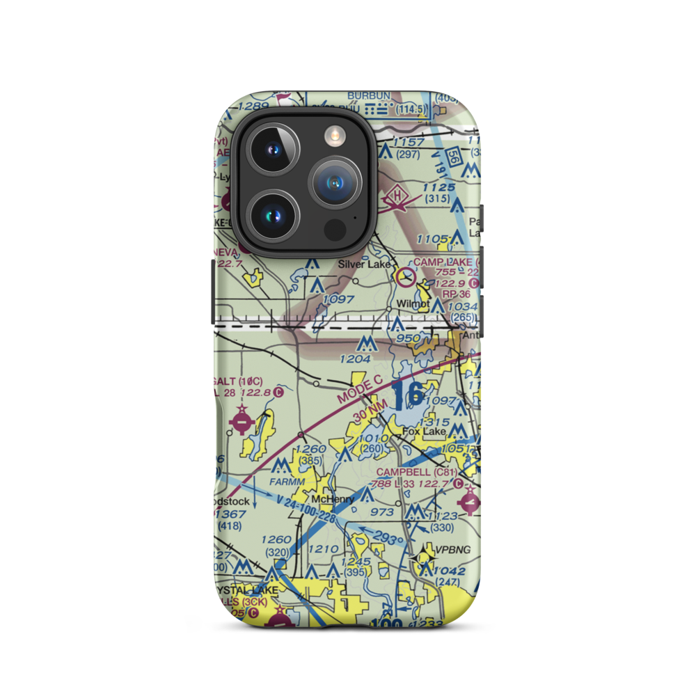Richardson Field (3LL5) VFR Sectional  Tough iPhone Case iPhone 16 Pro model shown
