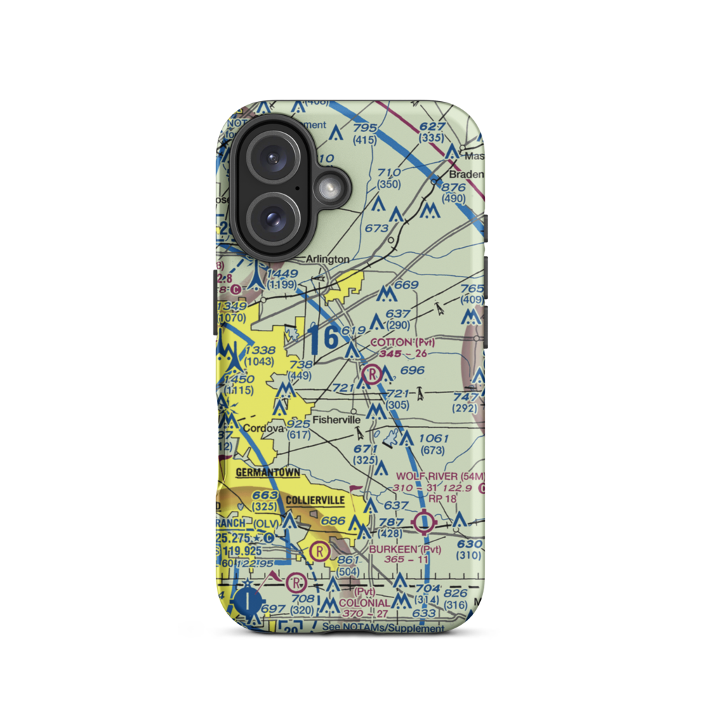Richardson Strip (TN18) VFR Sectional  Tough iPhone Case iPhone 16 model shown