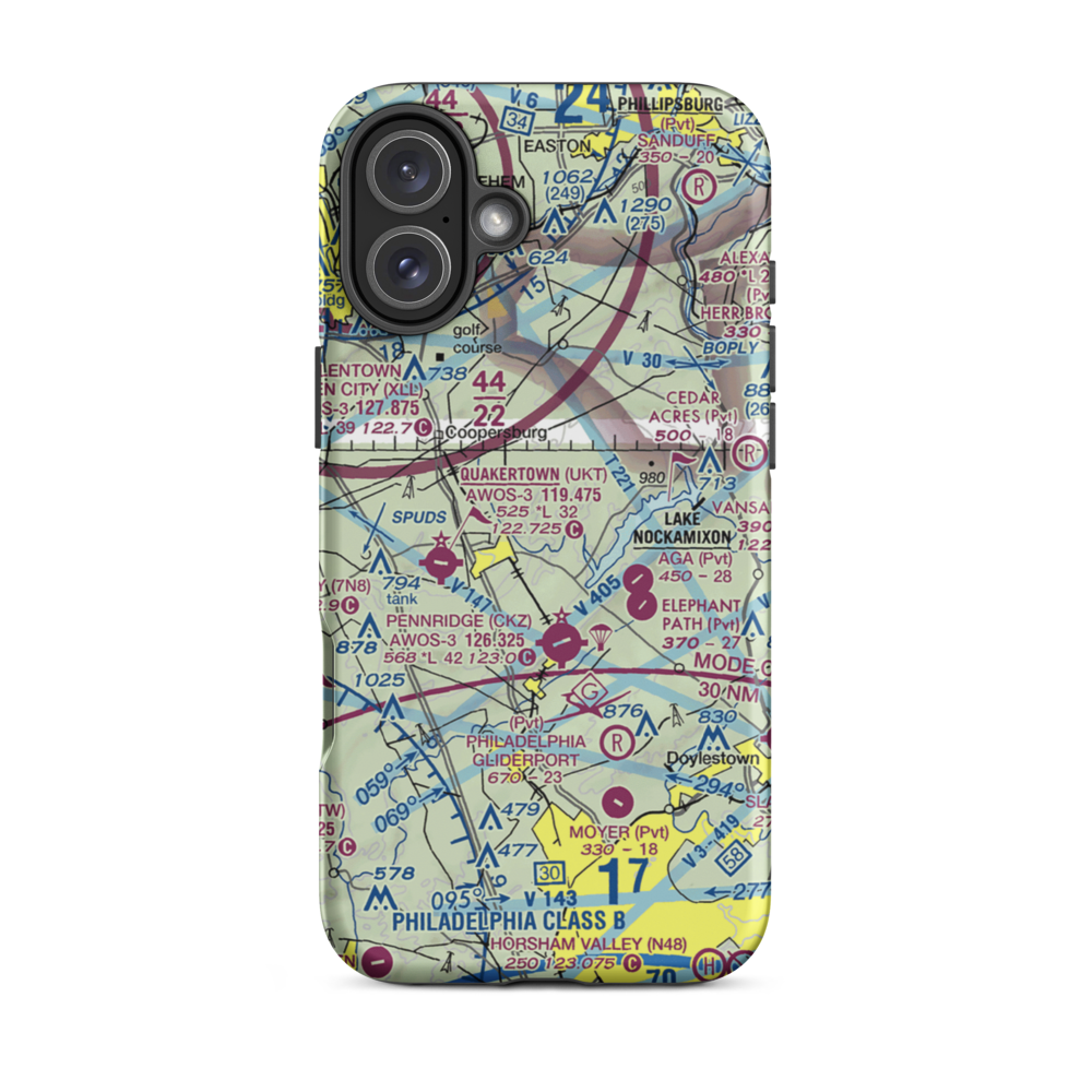 Richland Acres Ultralightport (13PN) VFR Sectional  Tough iPhone Case iPhone 16 Plus model shown