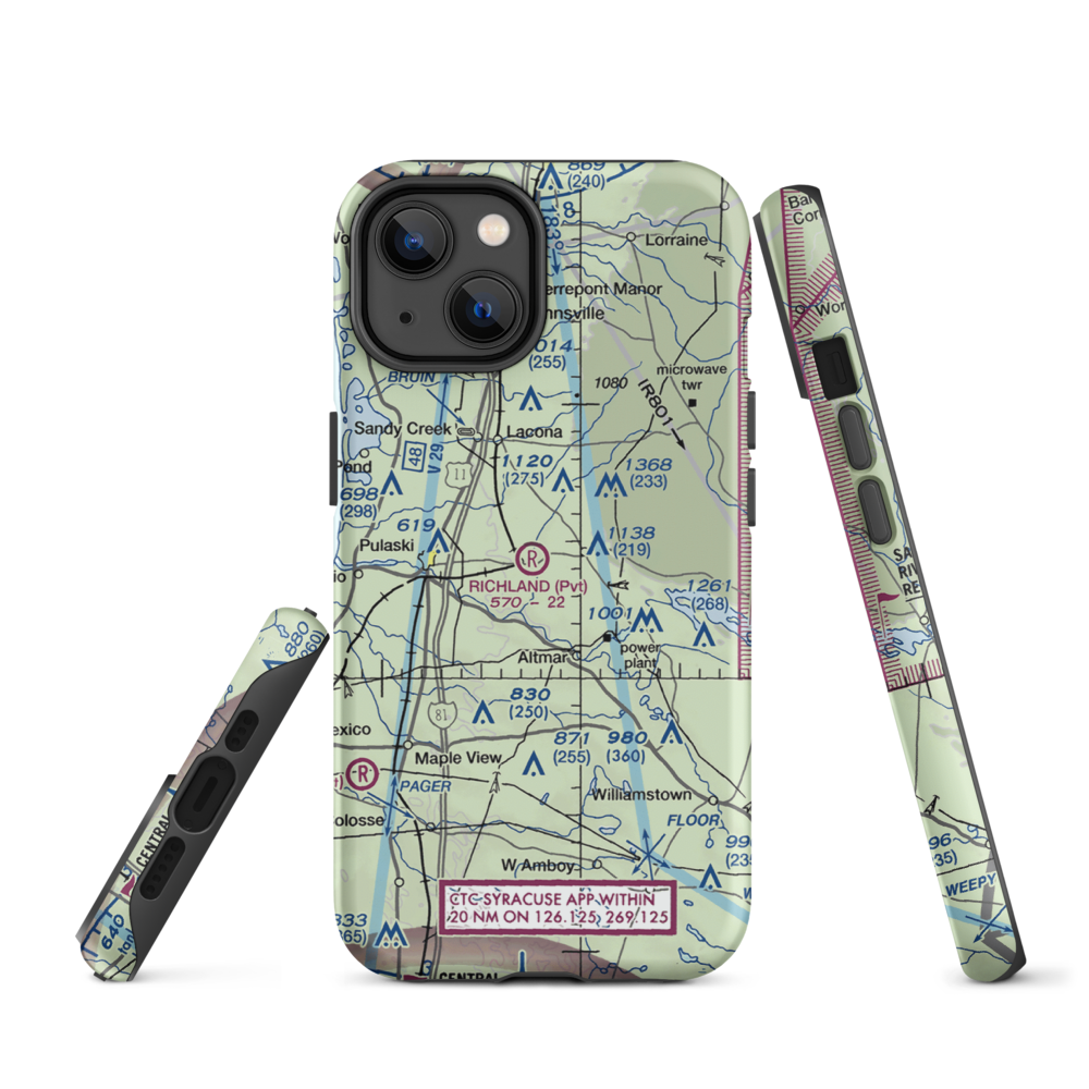 Richland Airpark (1NY3) VFR Sectional  Tough iPhone Case iPhone 14 model shown