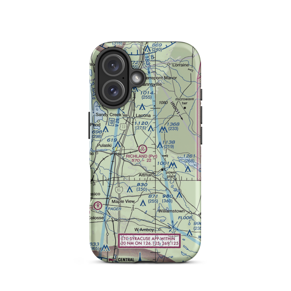 Richland Airpark (1NY3) VFR Sectional  Tough iPhone Case iPhone 16 model shown