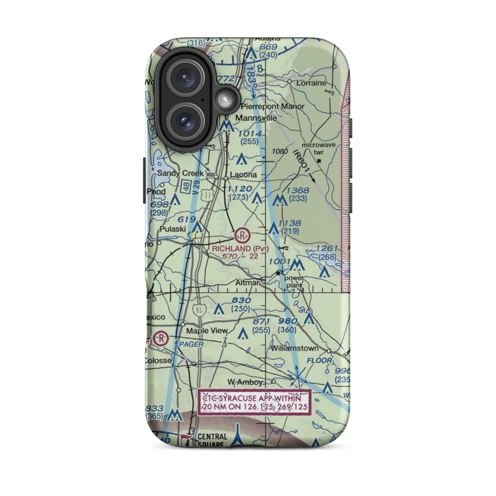 Richland Airpark (1NY3) VFR Sectional  Tough iPhone Case iPhone 16 Plus model shown