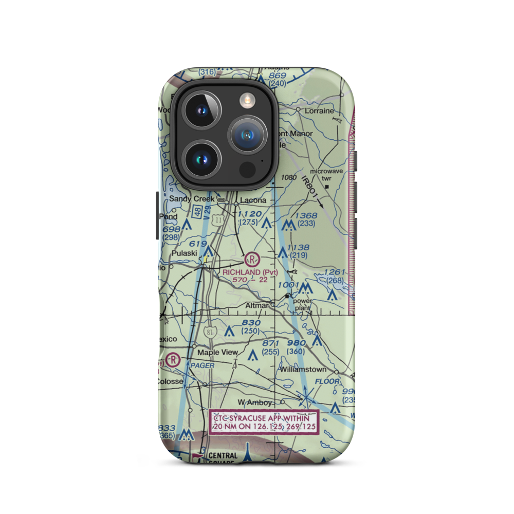 Richland Airpark (1NY3) VFR Sectional  Tough iPhone Case iPhone 16 Pro model shown