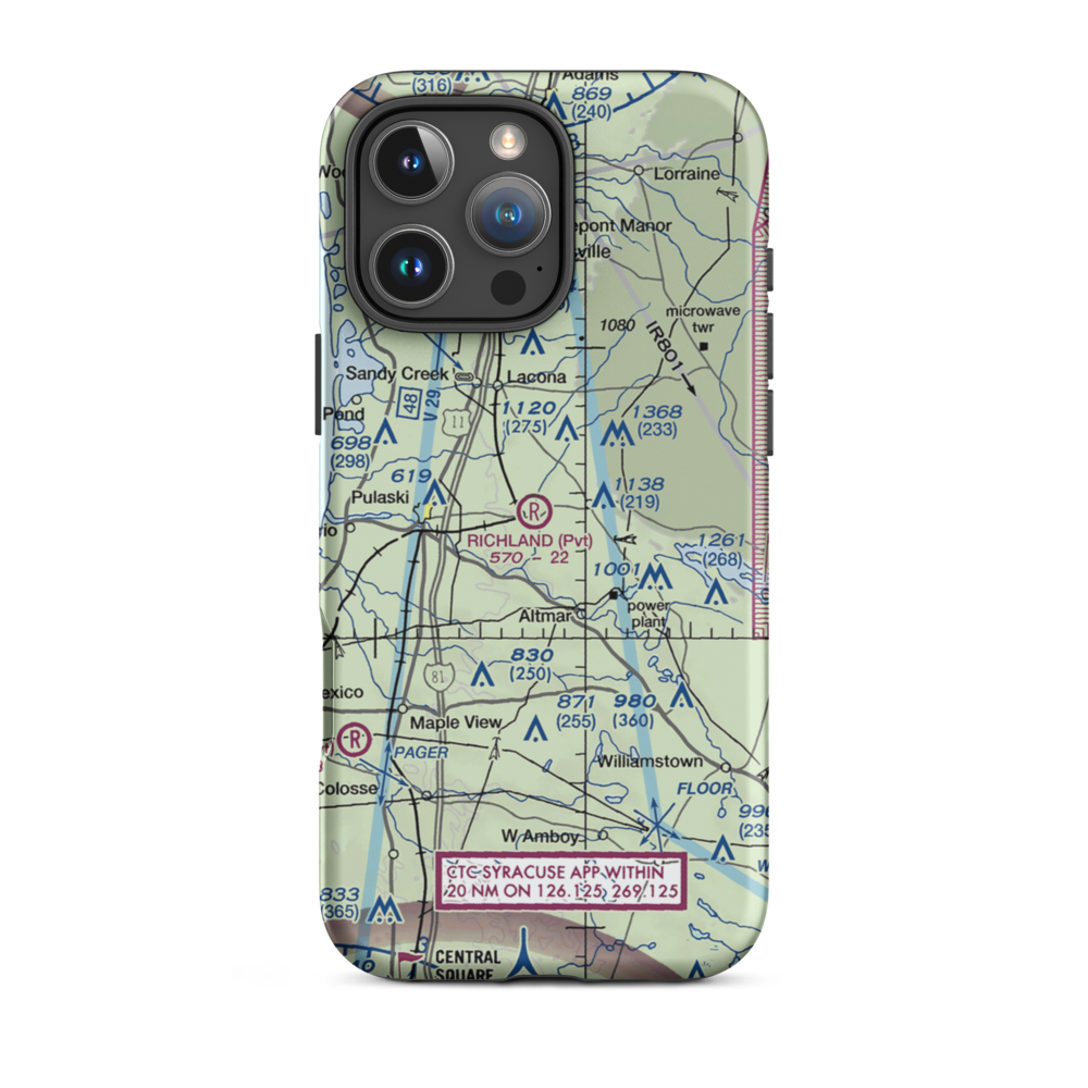 Richland Airpark (1NY3) VFR Sectional  Tough iPhone Case iPhone 16 Pro Max model shown