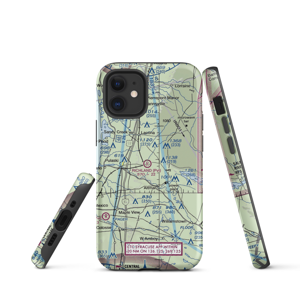 Richland Airpark (1NY3) VFR Sectional  Tough iPhone Case iPhone 12 mini model shown