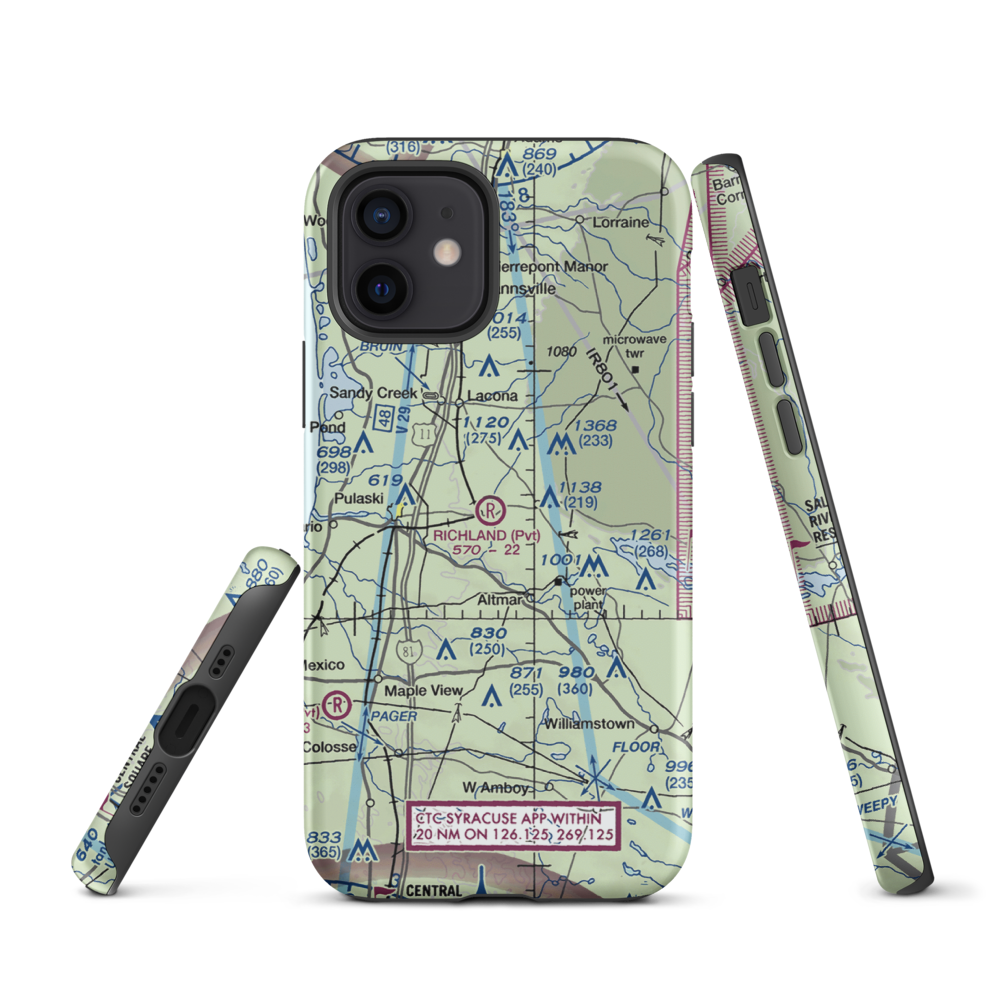 Richland Airpark (1NY3) VFR Sectional  Tough iPhone Case iPhone 12 model shown