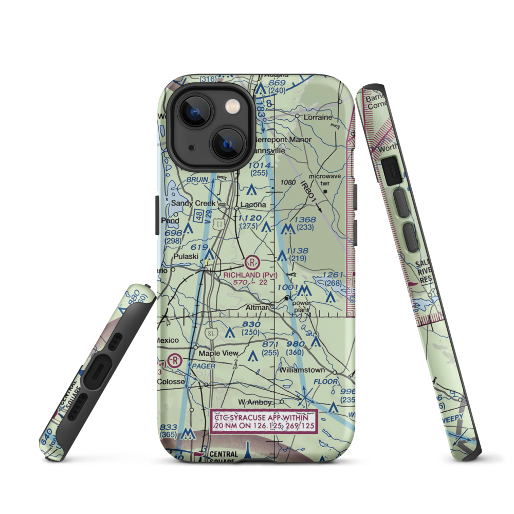 Richland Airpark (1NY3) VFR Sectional  Tough iPhone Case iPhone 13 model shown