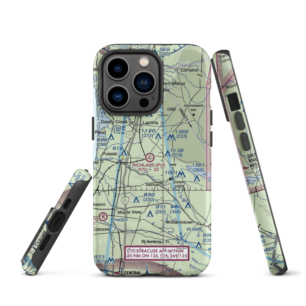 Richland Airpark (1NY3) VFR Sectional  Tough iPhone Case iPhone 13 Pro model shown