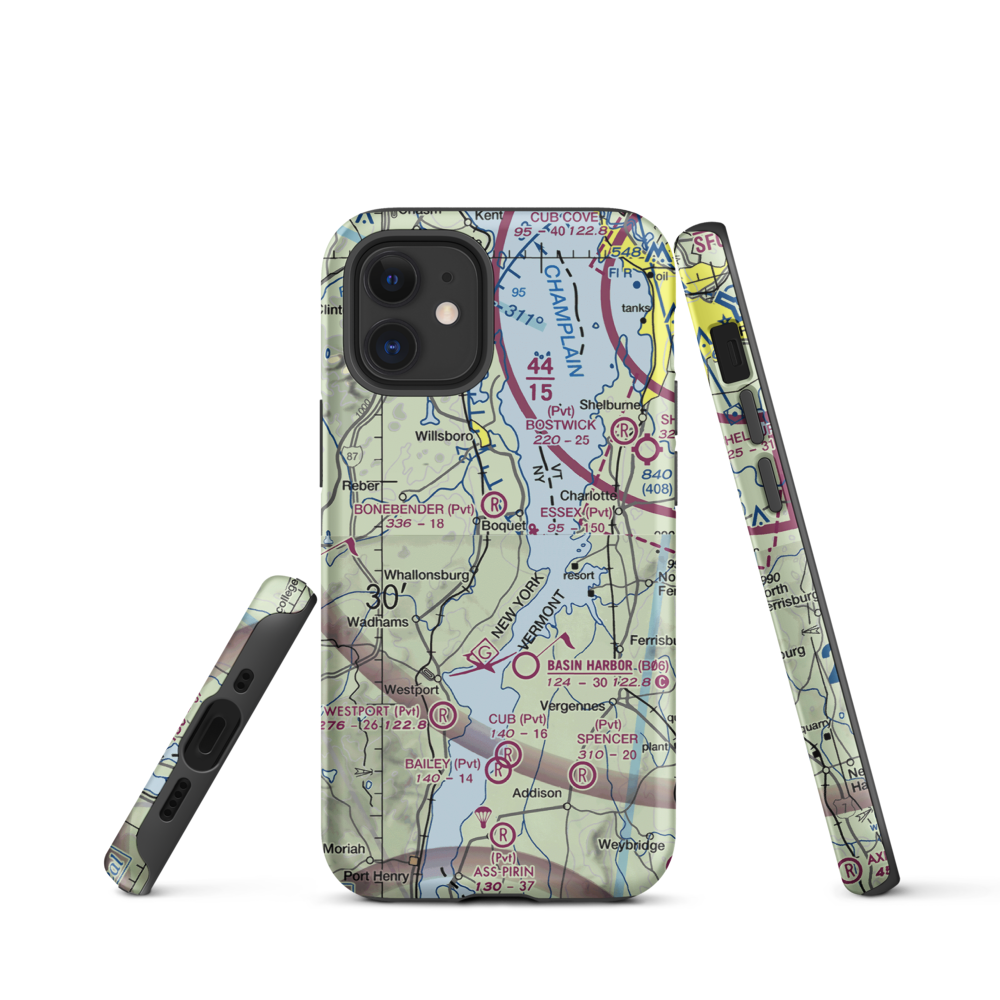 Richter Aero Airport (NY84) VFR Sectional  Tough iPhone Case iPhone 12 mini model shown