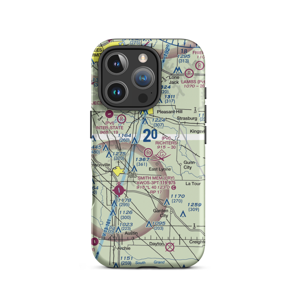 Richters Airport (87MO) VFR Sectional  Tough iPhone Case iPhone 16 Pro model shown