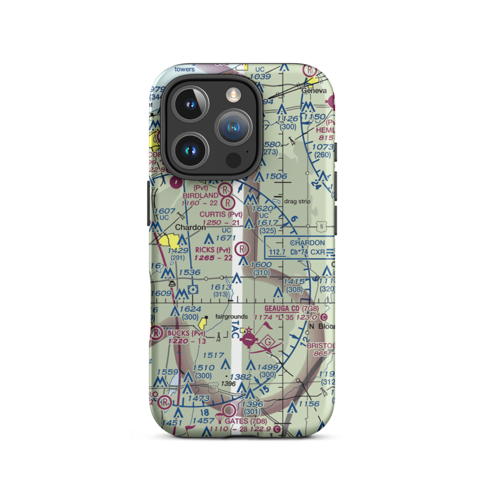 Rick's Airport (73OI) VFR Sectional  Tough iPhone Case iPhone 16 Pro model shown