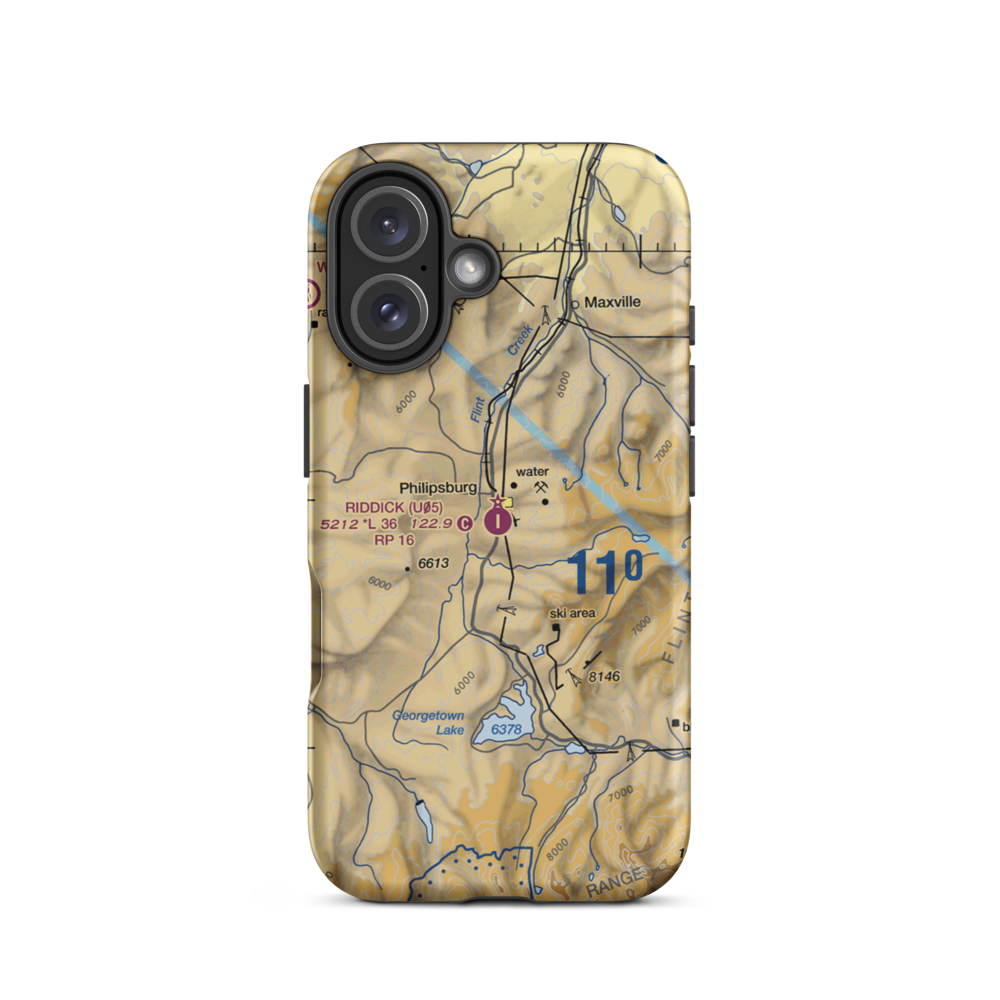 Riddick Field (U05) VFR Sectional  Tough iPhone Case iPhone 16 model shown