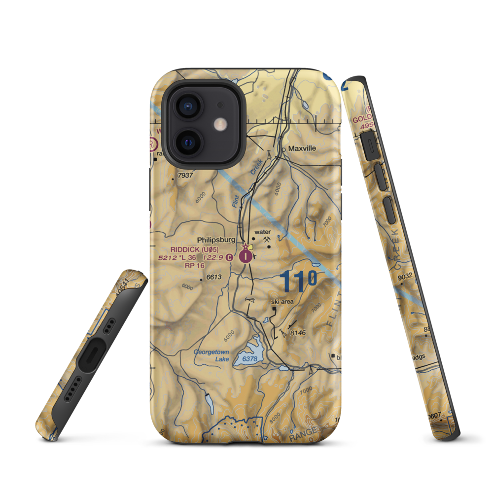 Riddick Field (U05) VFR Sectional  Tough iPhone Case iPhone 12 model shown