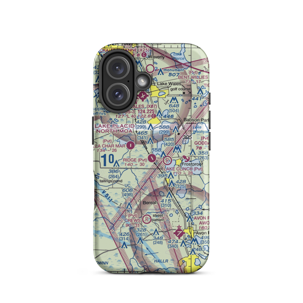 Ridge Landing Airport (4FL5) VFR Sectional  Tough iPhone Case iPhone 16 model shown