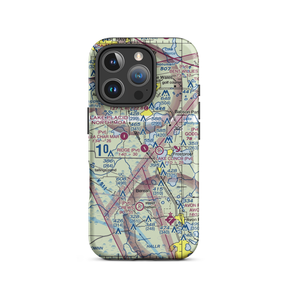 Ridge Landing Airport (4FL5) VFR Sectional  Tough iPhone Case iPhone 16 Pro model shown
