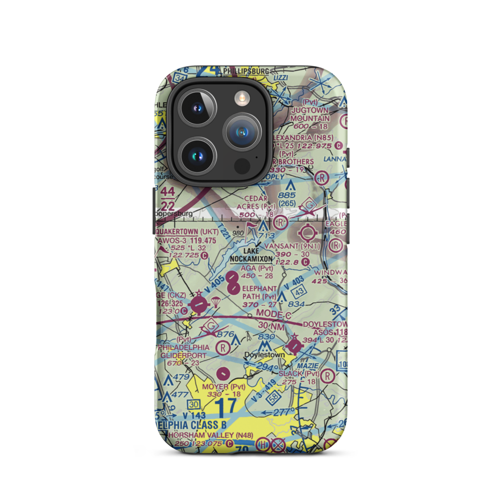 Ridgeview Airport (1PA3) VFR Sectional  Tough iPhone Case iPhone 16 Pro model shown