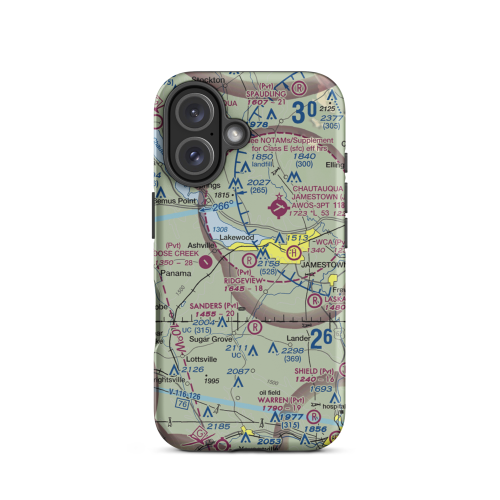 Ridgeview Airport (55NY) VFR Sectional  Tough iPhone Case iPhone 16 model shown