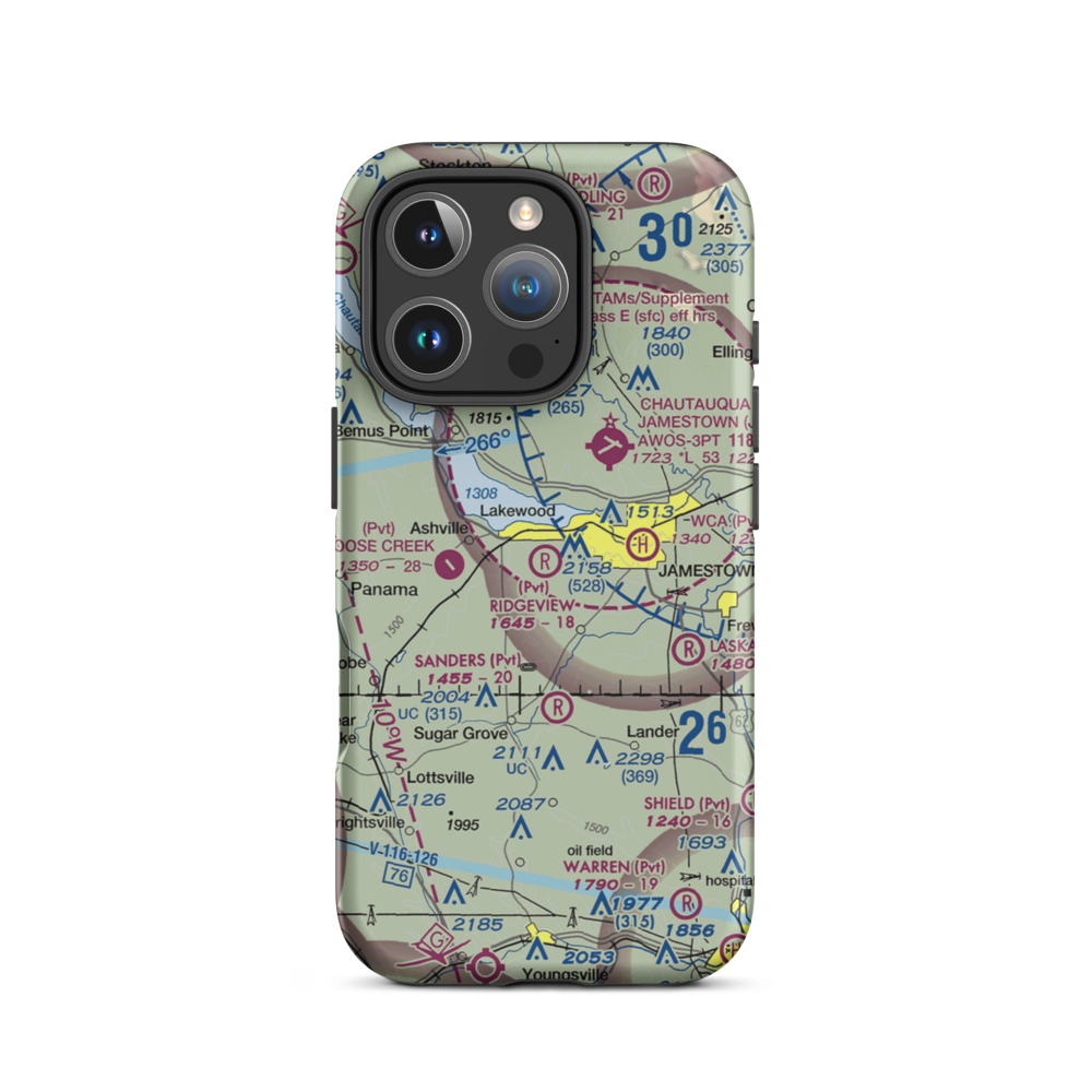 Ridgeview Airport (55NY) VFR Sectional  Tough iPhone Case iPhone 16 Pro model shown