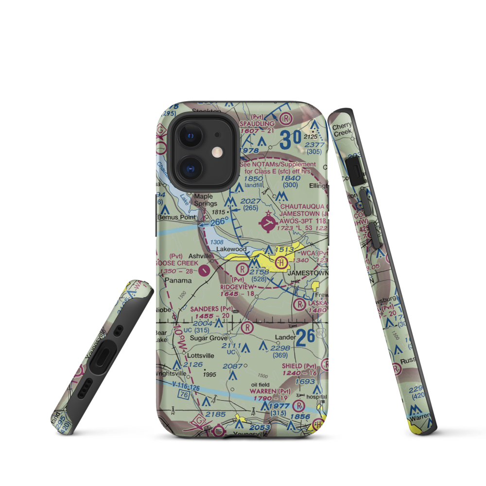 Ridgeview Airport (55NY) VFR Sectional  Tough iPhone Case iPhone 12 mini model shown