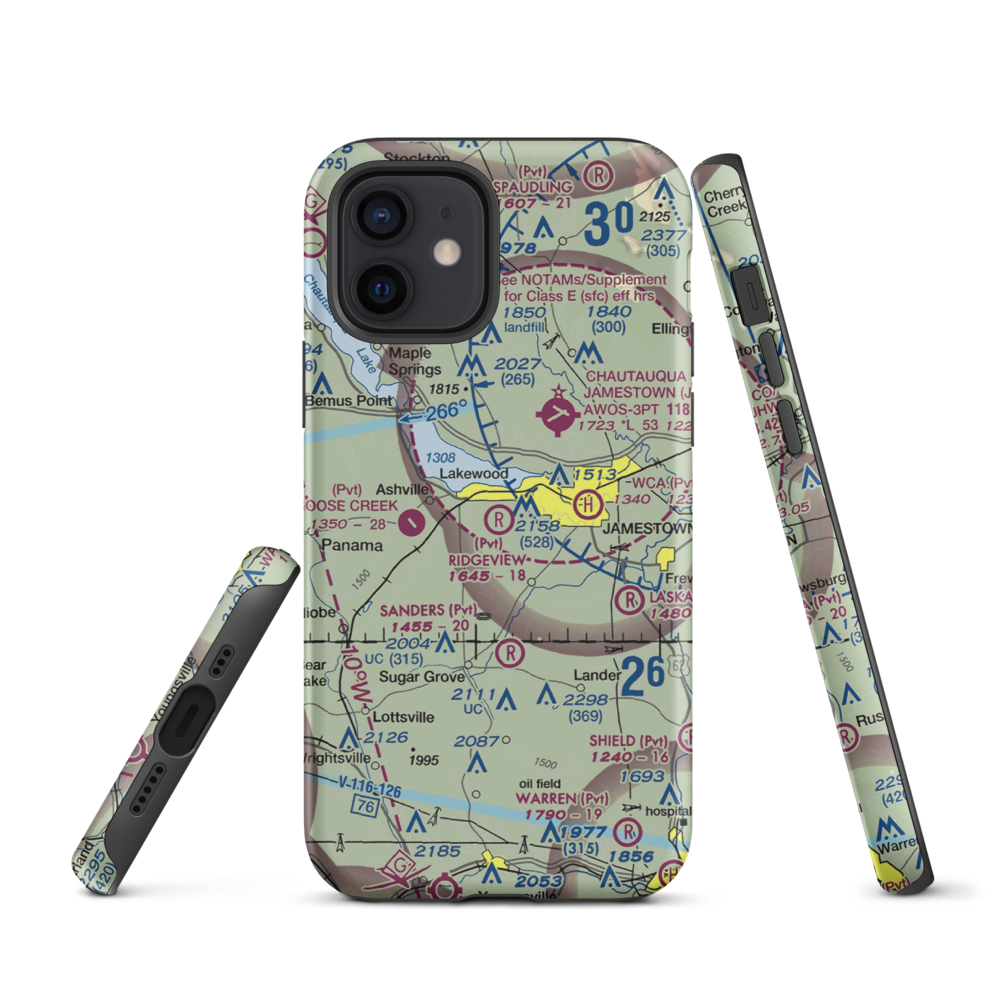 Ridgeview Airport (55NY) VFR Sectional  Tough iPhone Case iPhone 12 model shown