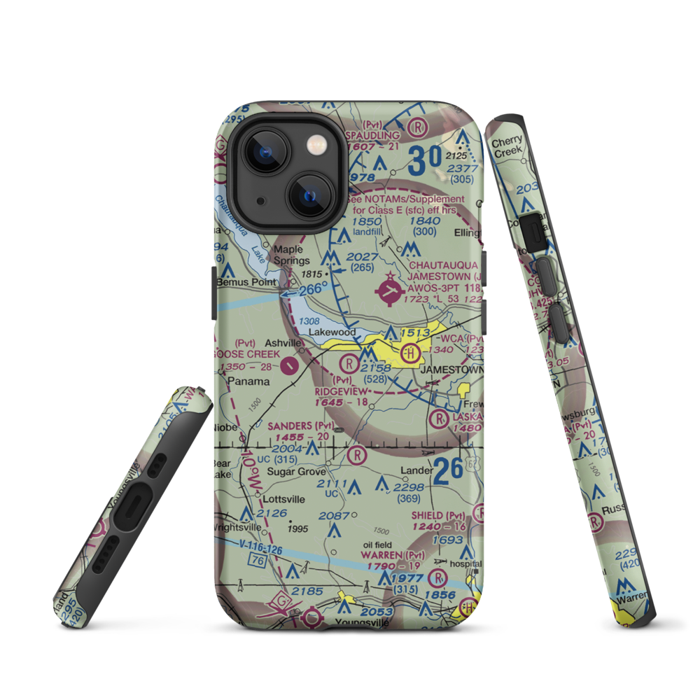 Ridgeview Airport (55NY) VFR Sectional  Tough iPhone Case iPhone 13 model shown