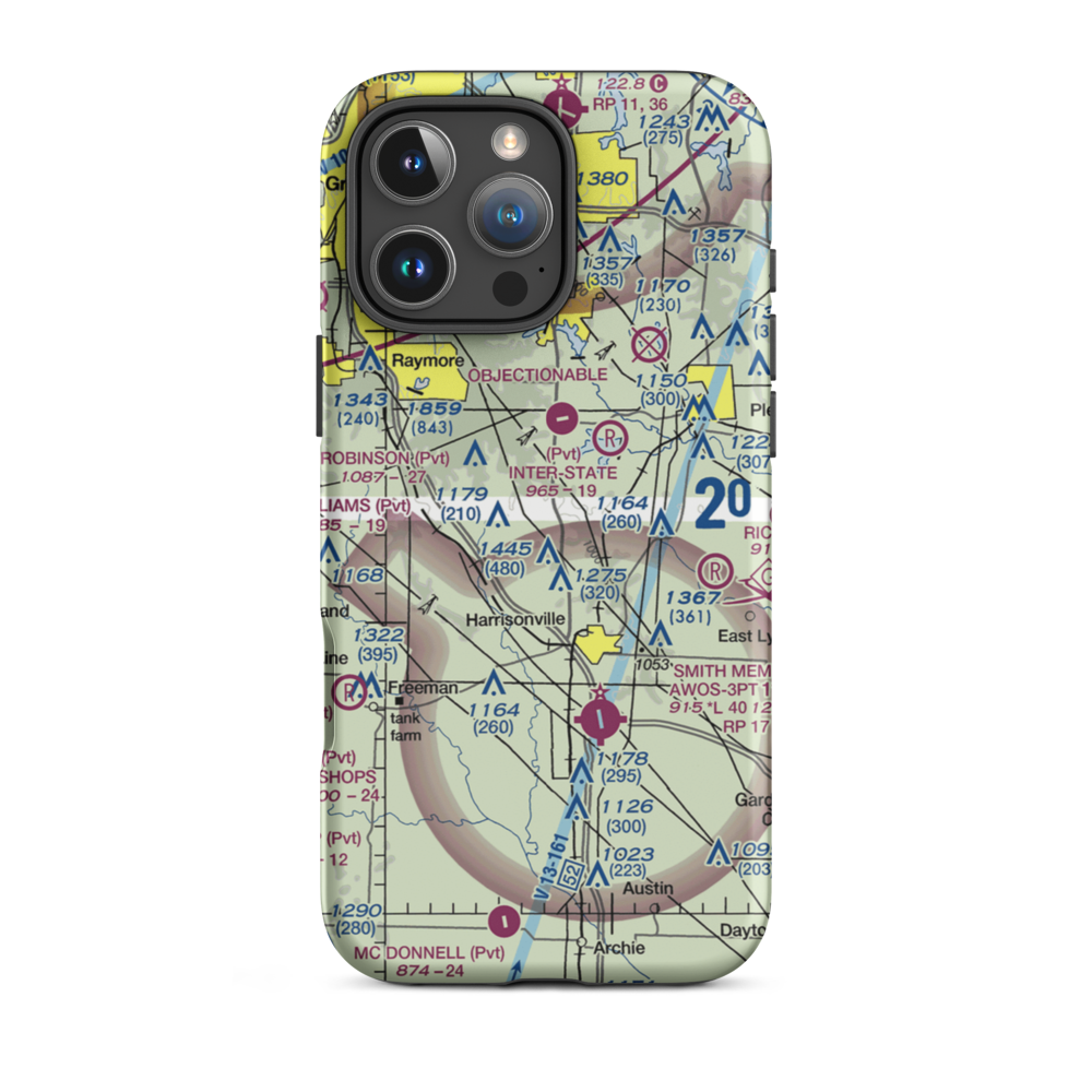 Ridgeview Ranch Airport (MO37) VFR Sectional  Tough iPhone Case iPhone 16 Pro Max model shown