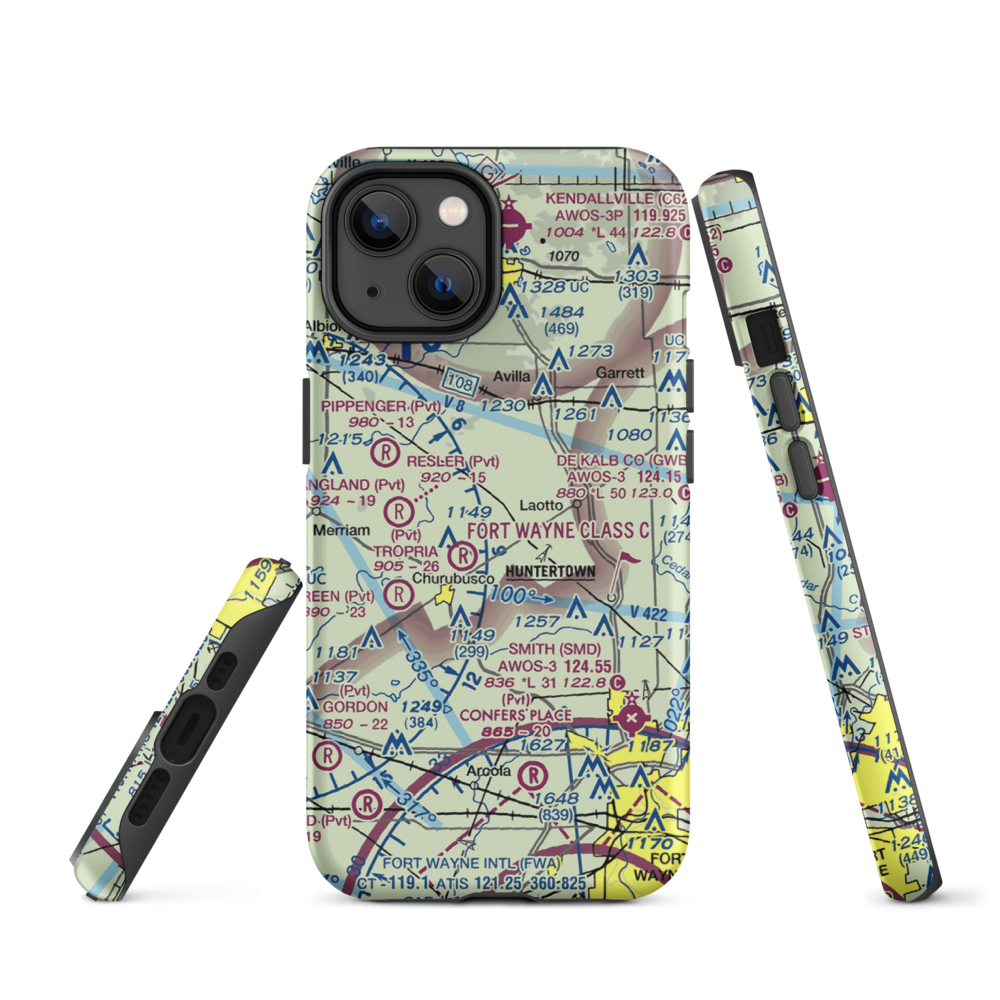 Ries Airport (76II) VFR Sectional  Tough iPhone Case iPhone 14 model shown