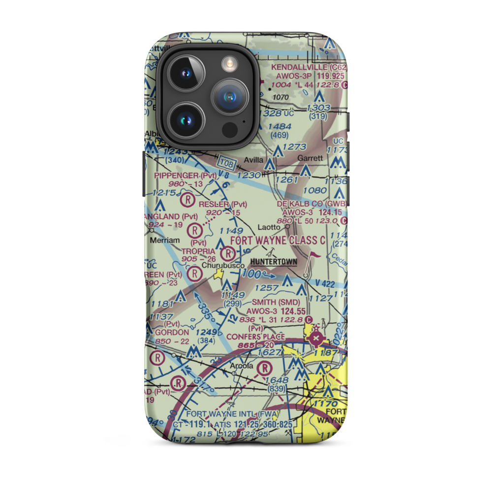 Ries Airport (76II) VFR Sectional  Tough iPhone Case iPhone 16 Pro Max model shown