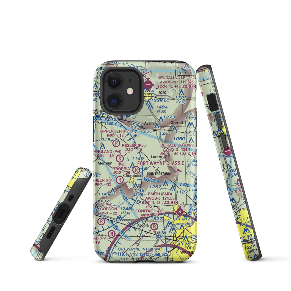 Ries Airport (76II) VFR Sectional  Tough iPhone Case iPhone 12 mini model shown