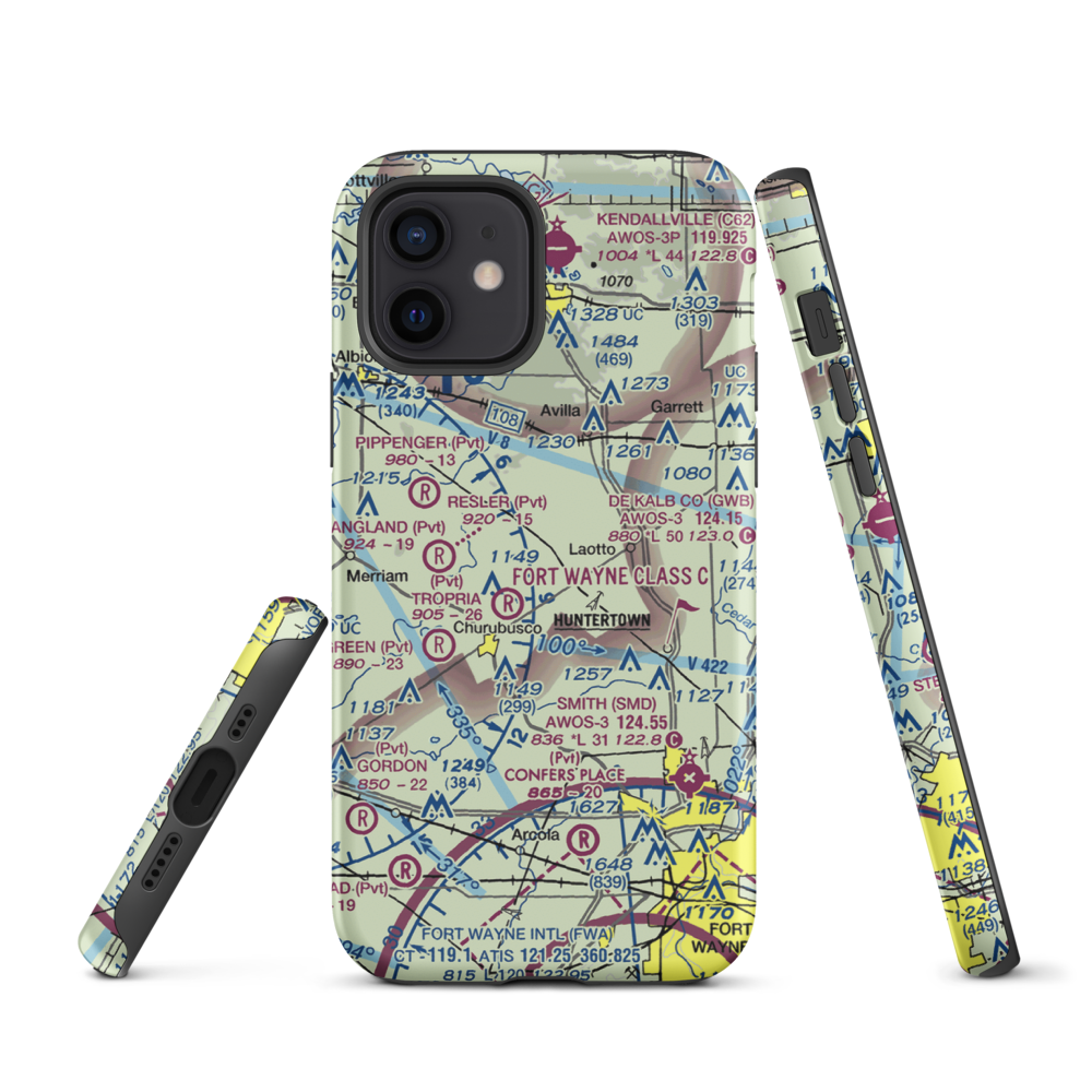 Ries Airport (76II) VFR Sectional  Tough iPhone Case iPhone 12 model shown