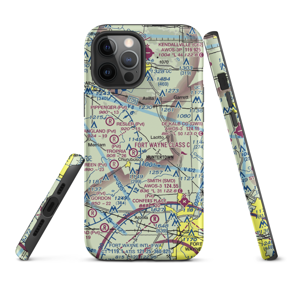 Ries Airport (76II) VFR Sectional  Tough iPhone Case iPhone 12 Pro Max model shown