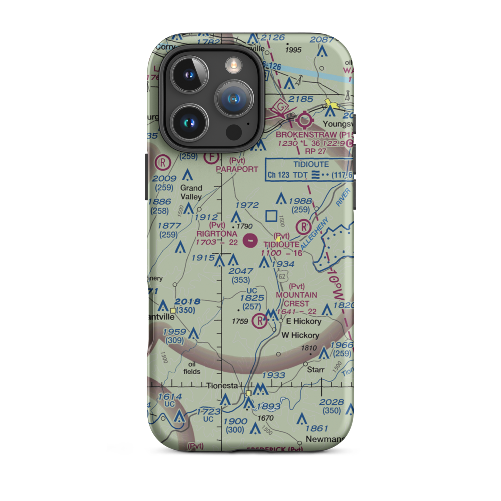 Rigrtona Airport (13PA) VFR Sectional  Tough iPhone Case iPhone 16 Pro Max model shown