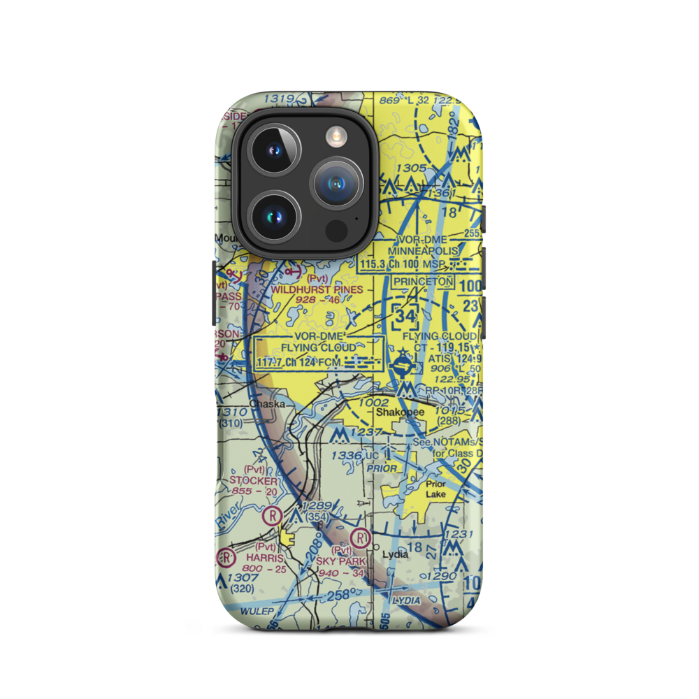 Rileys Landing Seaplane Base (MN21) VFR Sectional  Tough iPhone Case iPhone 16 Pro model shown