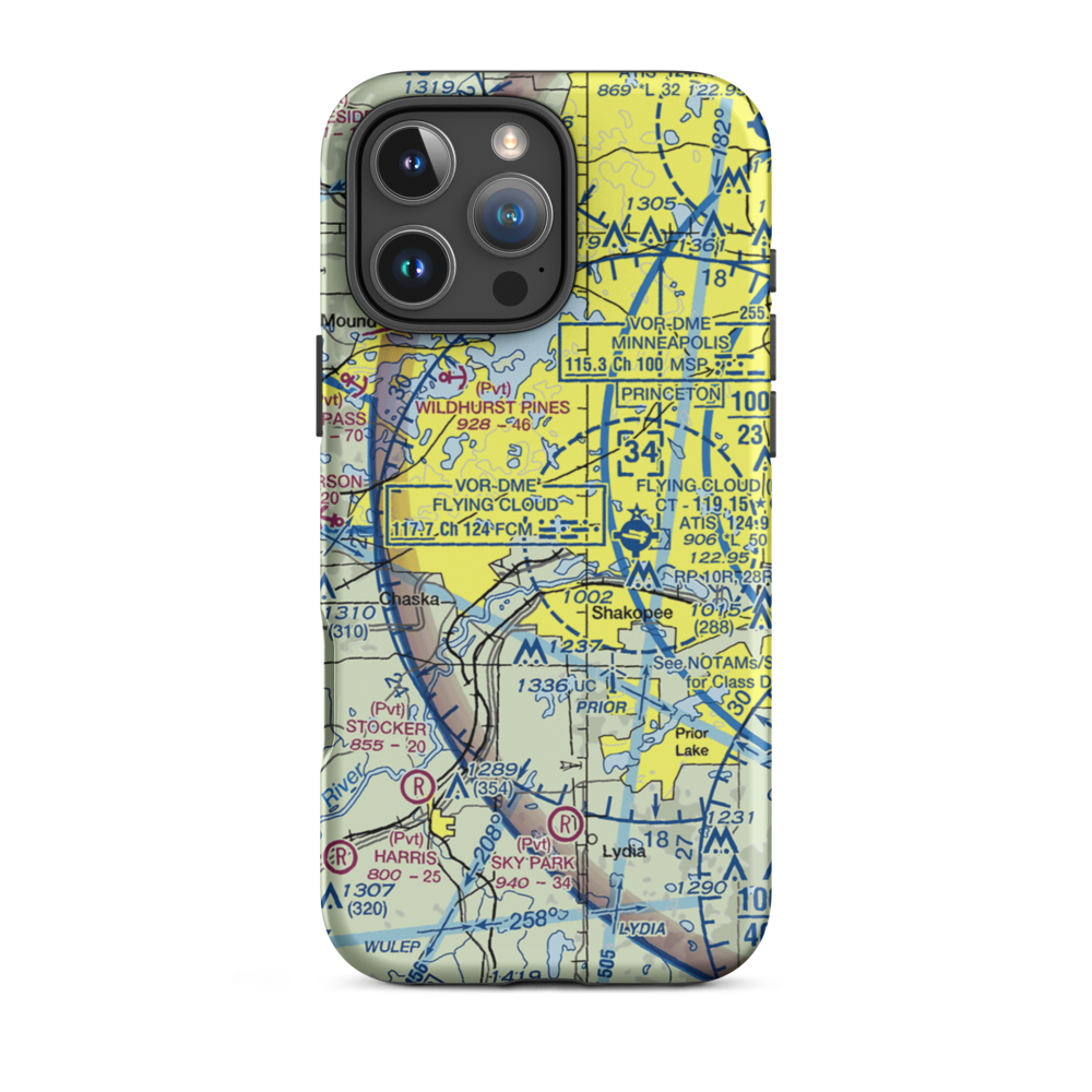 Rileys Landing Seaplane Base (MN21) VFR Sectional  Tough iPhone Case iPhone 16 Pro Max model shown