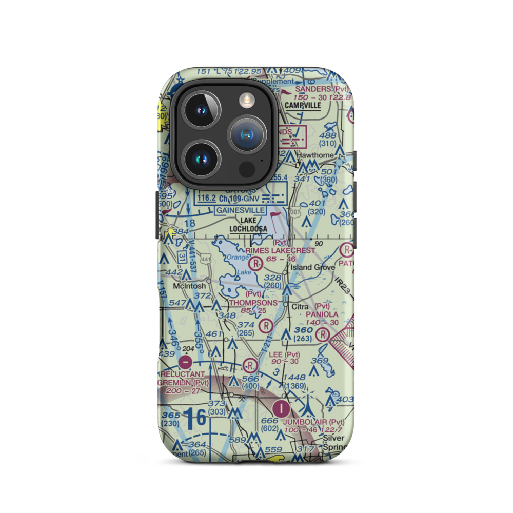 Rimes Lakecrest Airport (35FA) VFR Sectional  Tough iPhone Case iPhone 16 Pro model shown