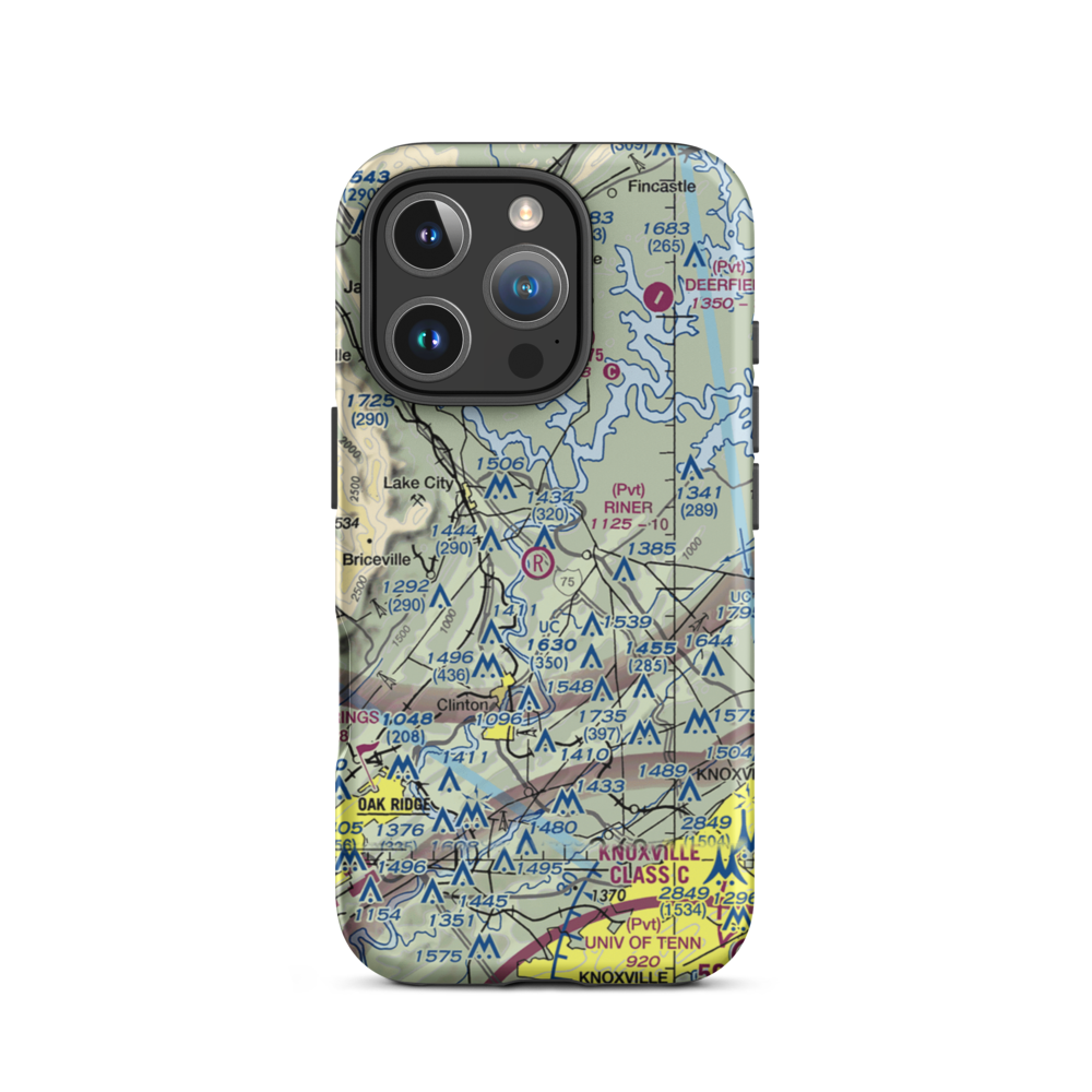 Riner Farm Airport (0TN6) VFR Sectional  Tough iPhone Case iPhone 16 Pro model shown
