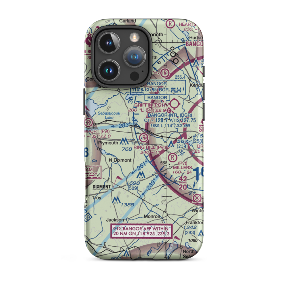 Ring Hill Airport (14ME) VFR Sectional  Tough iPhone Case iPhone 16 Pro Max model shown