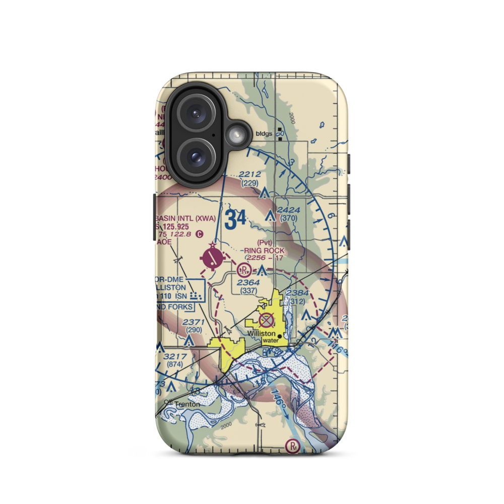 Ring Rock Ranch Airport (4NA1) VFR Sectional  Tough iPhone Case iPhone 16 model shown