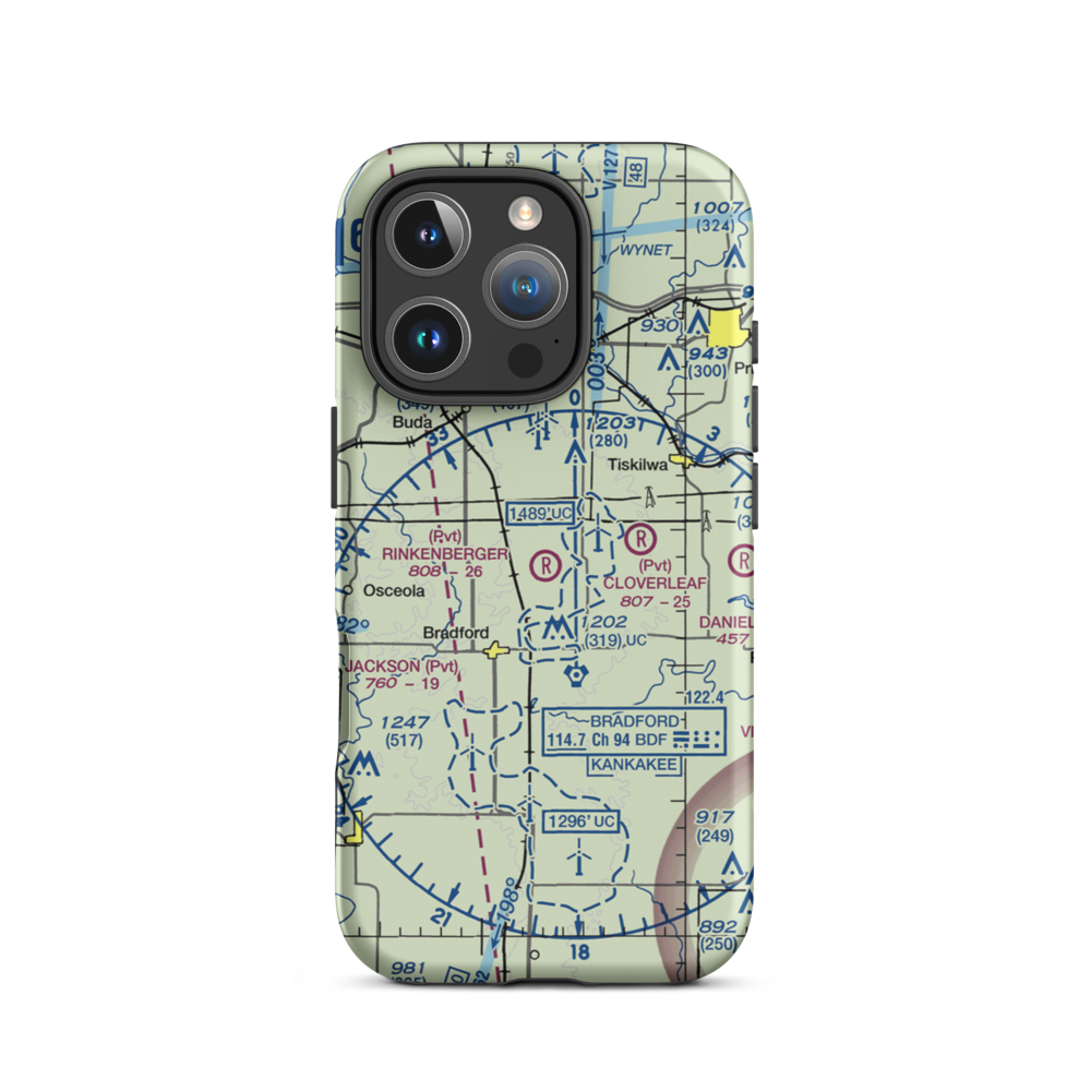 Rinkenberger Restricted Landing Area (3IS8) VFR Sectional  Tough iPhone Case iPhone 16 Pro model shown
