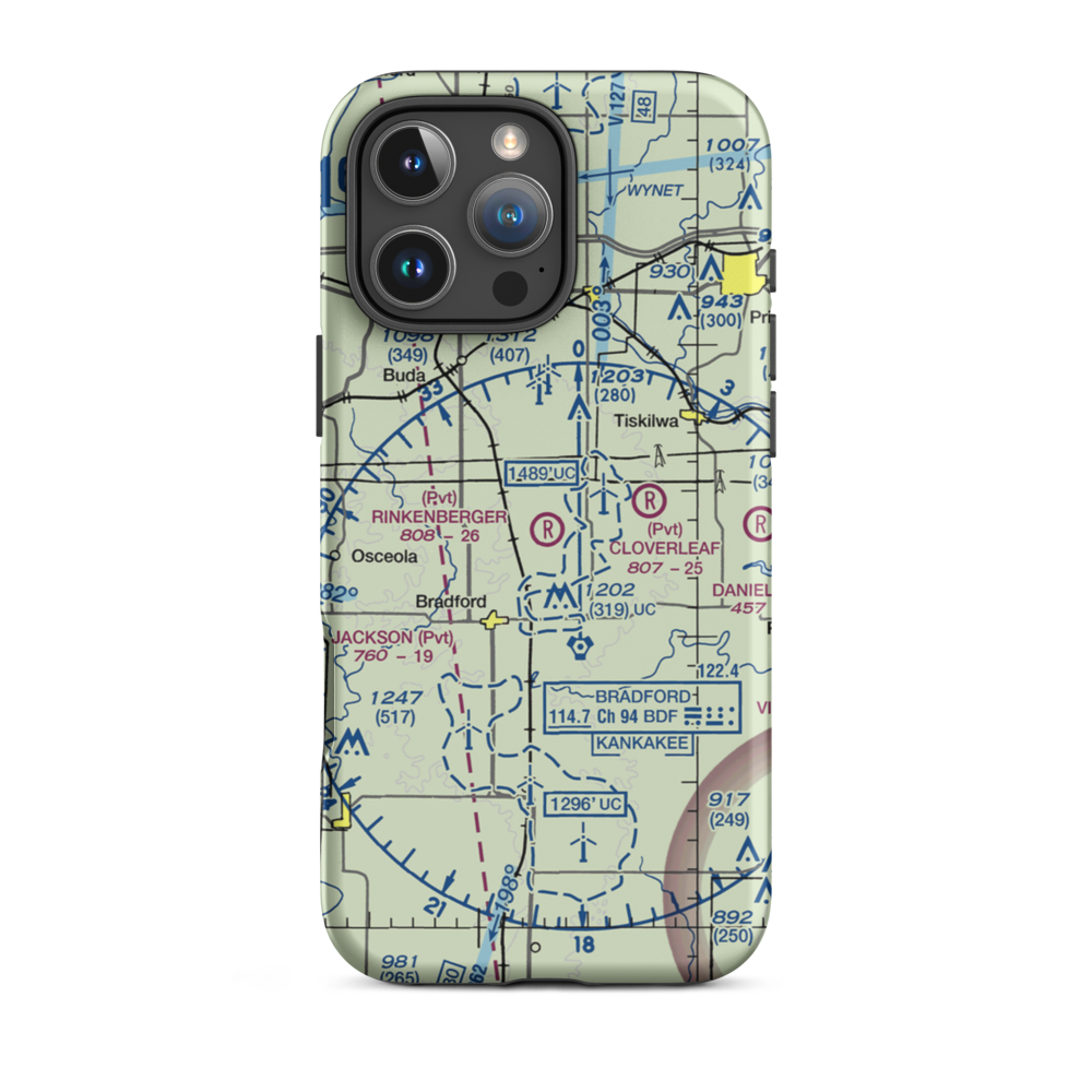 Rinkenberger Restricted Landing Area (3IS8) VFR Sectional  Tough iPhone Case iPhone 16 Pro Max model shown