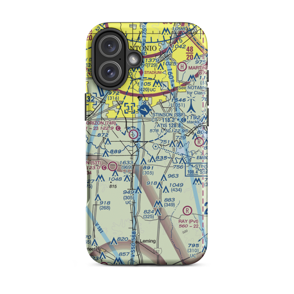 Rio Medina Airport (US-0152) VFR Sectional  Tough iPhone Case iPhone 16 Plus model shown