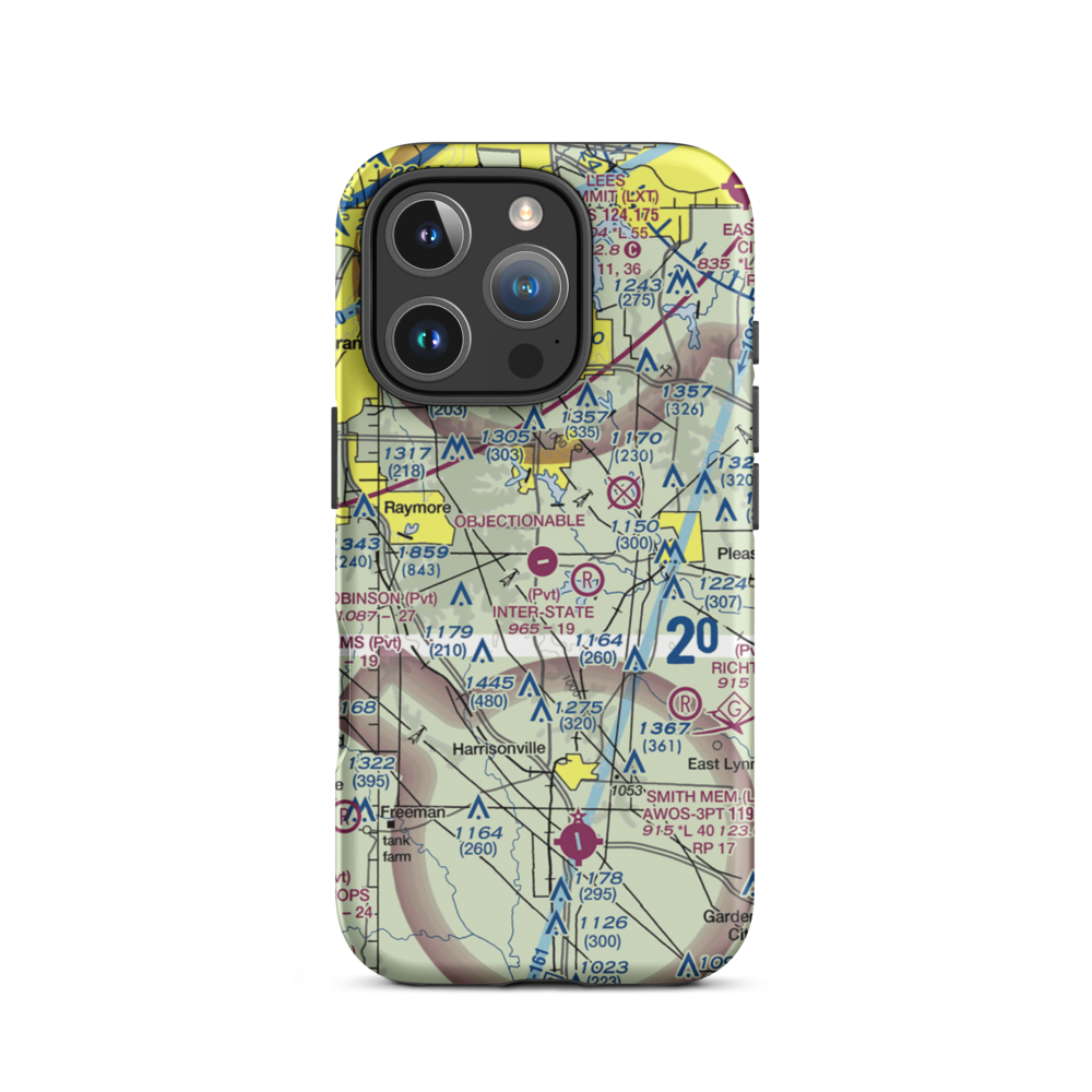 Riordan Airport (43MO) VFR Sectional  Tough iPhone Case iPhone 16 Pro model shown