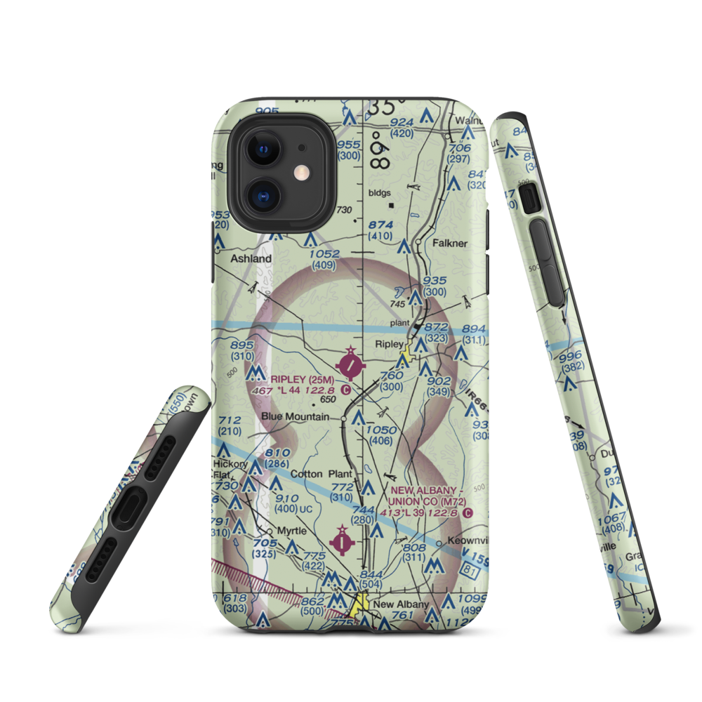 Ripley Airport (25M) VFR Sectional  Tough iPhone Case iPhone 11 model shown