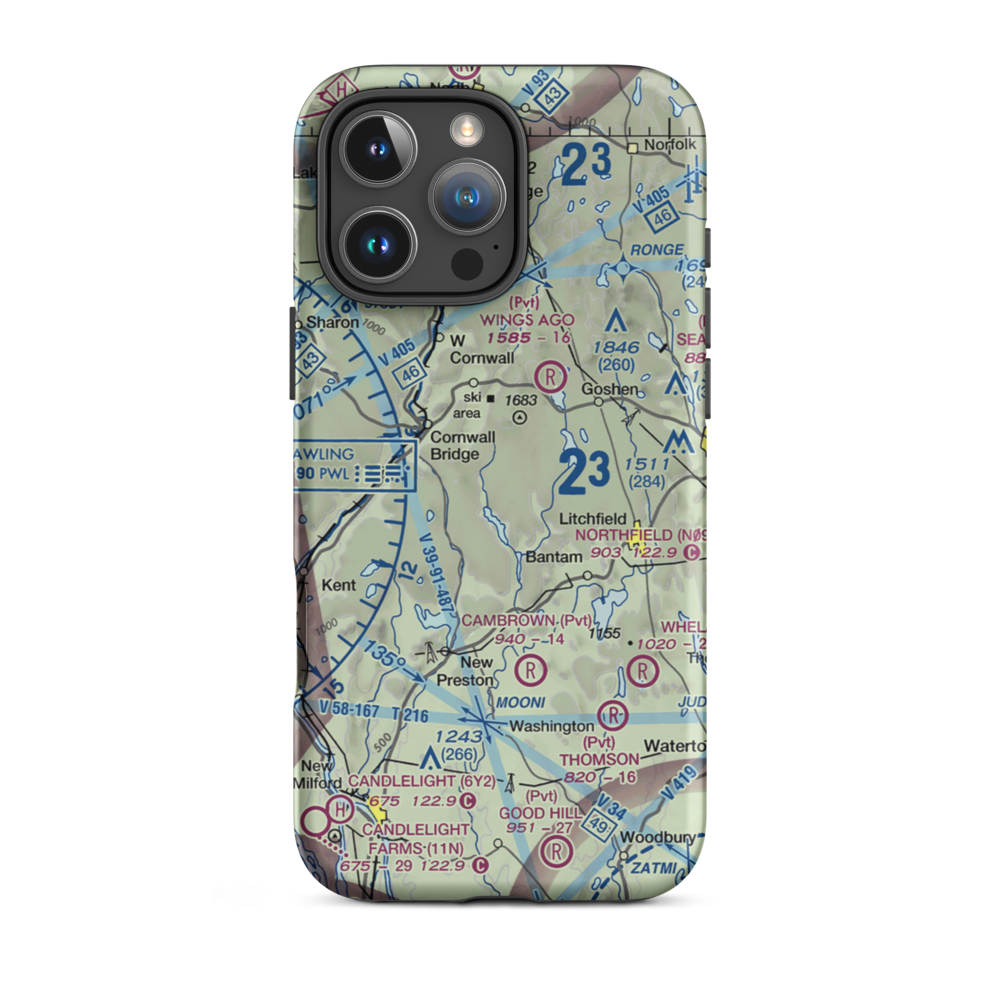 Ripley Field (CT44) VFR Sectional  Tough iPhone Case iPhone 16 Pro Max model shown